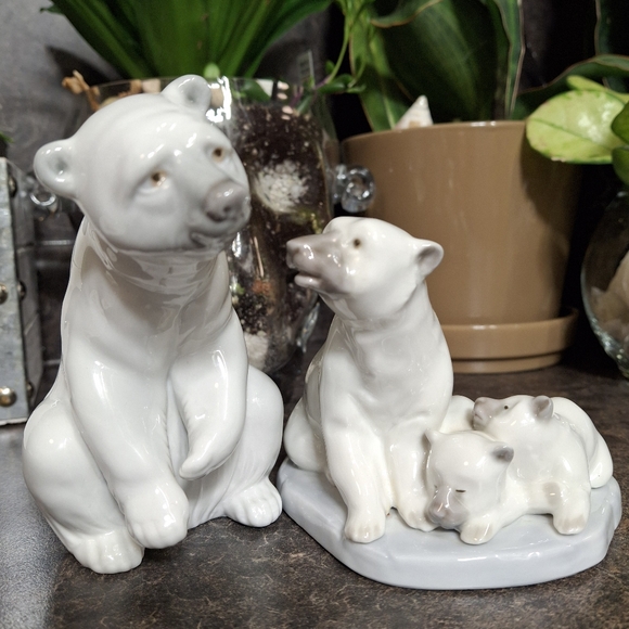 Set of 2 Lladro Polar Bears. About 5" Tall - Picture 12 of 13